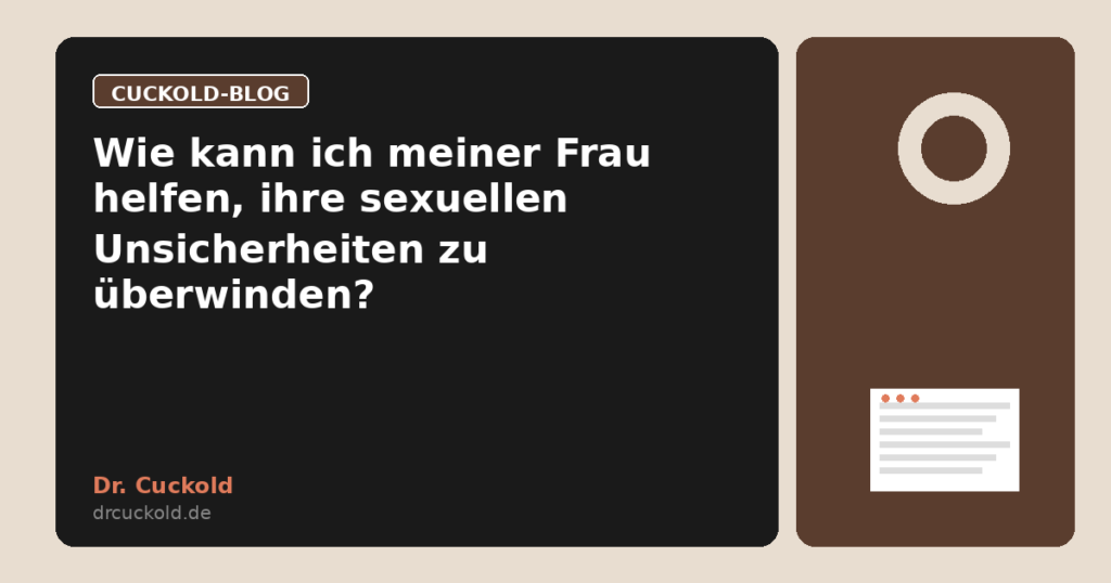 Wie kann ich meiner Frau helfen, ihre sexuellen Unsicherheiten zu überwinden?