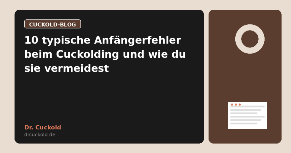 10 typische Anfängerfehler beim Cuckolding und wie du sie vermeidest