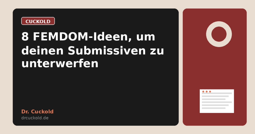 8 FEMDOM-Ideen, um deinen Submissiven zu unterwerfen