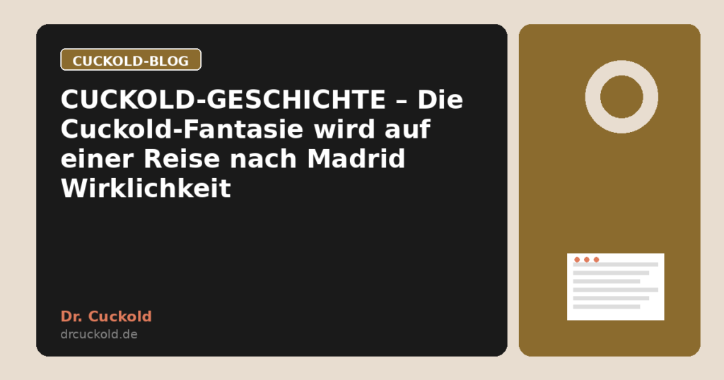 CUCKOLD-GESCHICHTE – Die Cuckold-Fantasie wird auf einer Reise nach Madrid Wirklichkeit