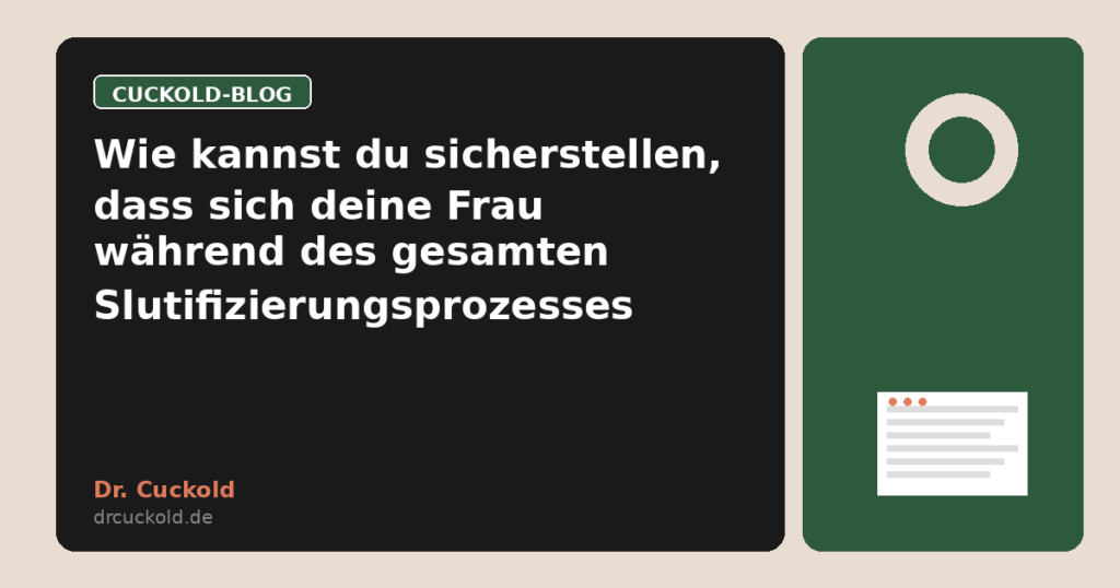 Wie kannst du sicherstellen, dass sich deine Frau während des gesamten Slutifizierungsprozesses sicher und unterstützt fühlt?